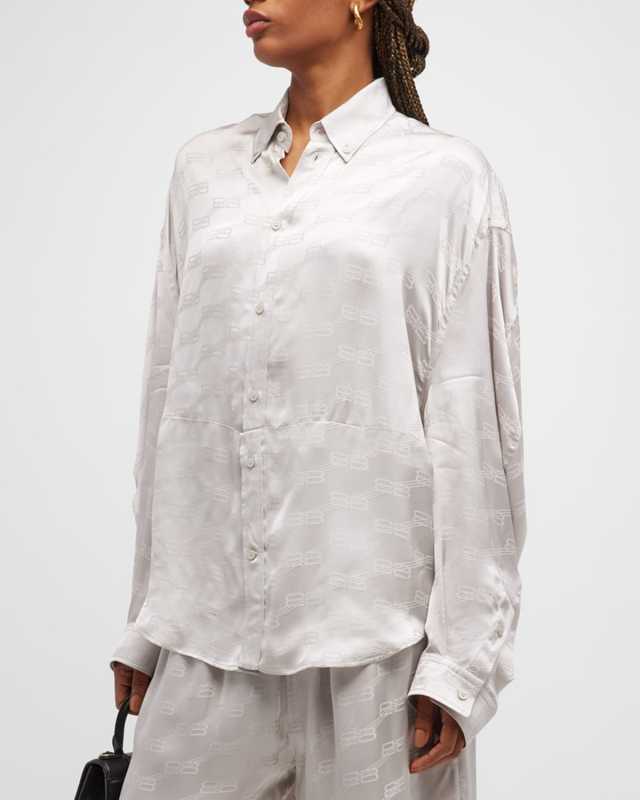 BB Monogram Twisted Sleeve Shirt